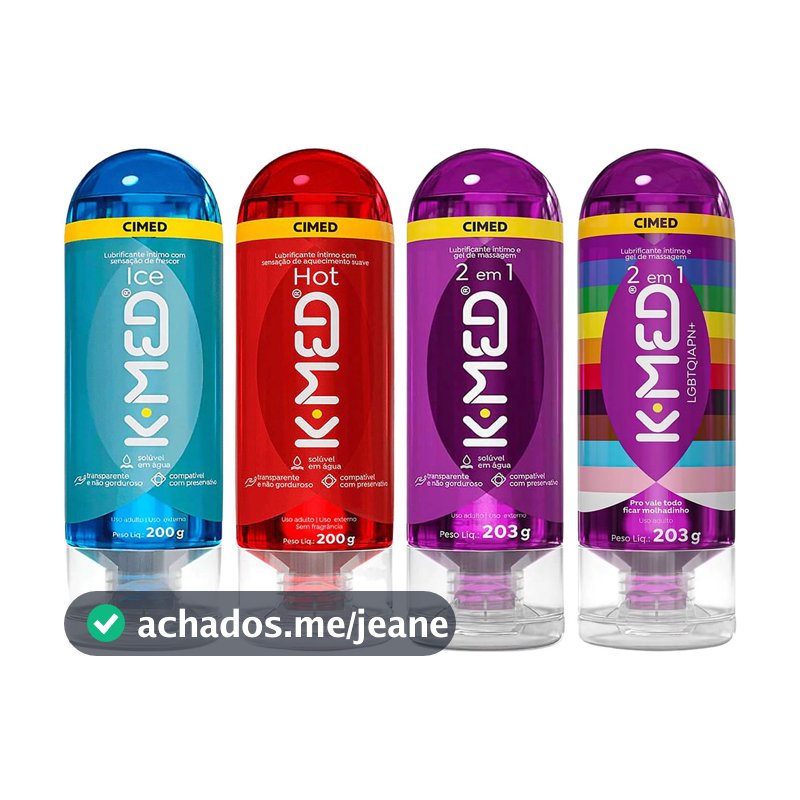 Gel Lubrificante Íntimo Cimed K-med 2 em 1 Neutro Hot LGBTQIAPN+ Ice