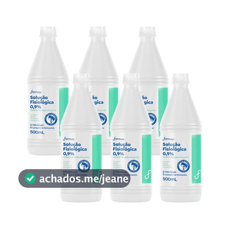 Kit 6 Soro Fisiológico Sorimax Farmax 500ml