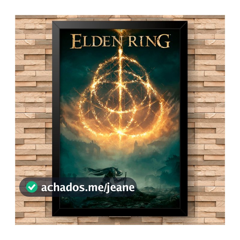 Quadro Decorativo Elden Ring | Poster  Moldura e acetato | Decoração Geek Nerd game
