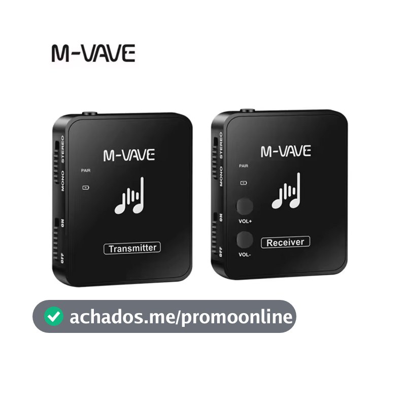 M-vave WP-10 Auscultador de transmissão sem fios 2.4G MS-1 Monitor Sistema Transmissor Recetor Streaming para Estéreo