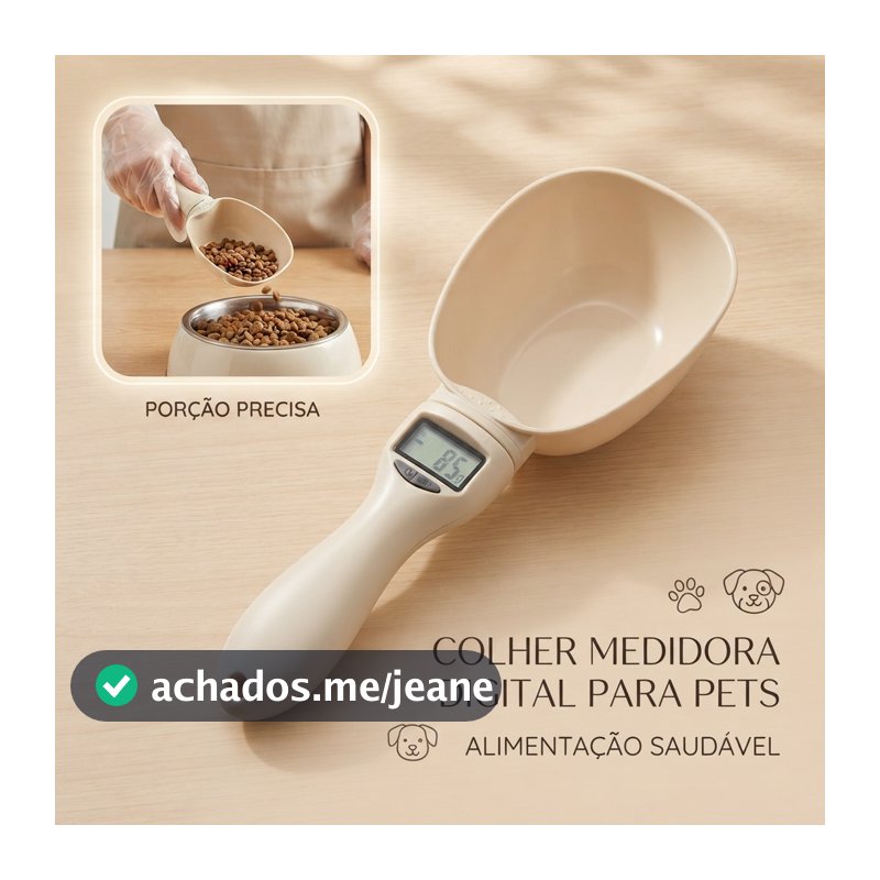 Balanca Colher Medidora Digital Precisao LCD Racao Pet Cachorro Gato Cozinha Dieta