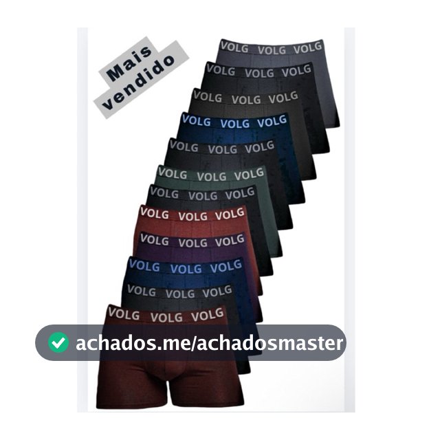 kit com 5 Cueca Boxer juvenil de 11 a 18 anos microfibra
