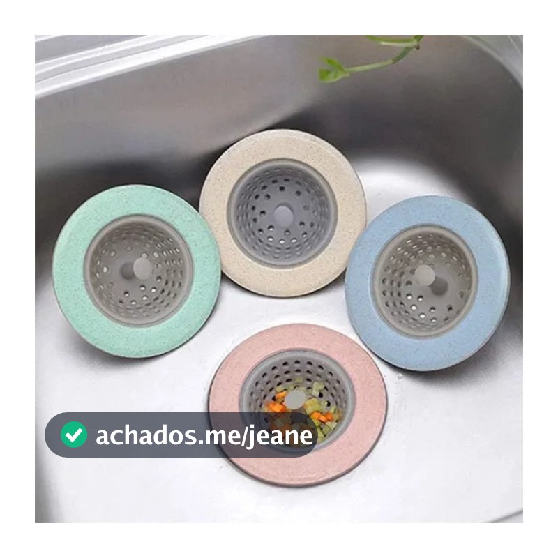 Ralo Protetor de Pia 11cm em Silicone Coletor de Resíduos para Cozinha e Banheiro