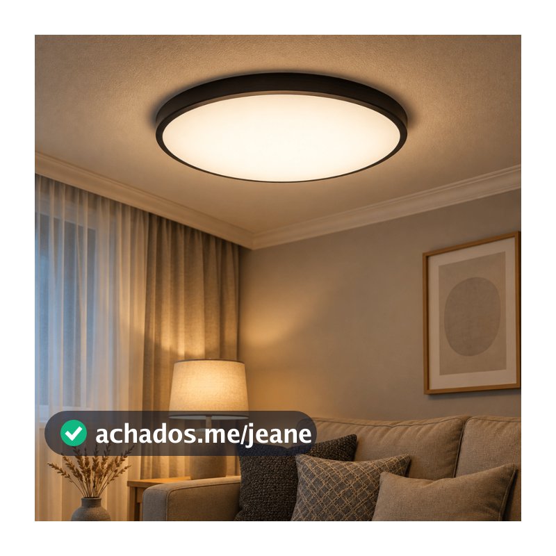 Plafon LED Hevvy Verona 26cm 20W Redondo Sobrepor Luminária de Teto Multitemperatura Bivolt Sala Quarto Banheiro Entrada