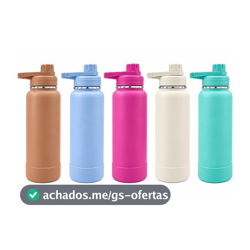 Garrafa Térmica 1200ml 1,2L Inox com Tampa e Alça Copo Térmico Grande Capacidade Quente e Frio BP-11715