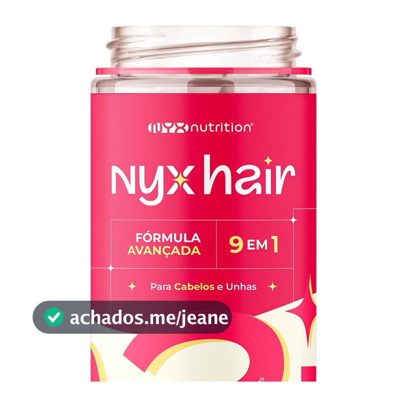 Nyx Hair 30 Cápsulas - Fortalecimento Para Cabelos E Unhas