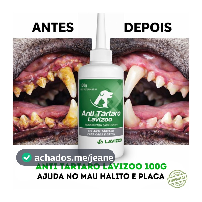 Anti Tártaro Lavizoo para Cachorro e Gatos 100g original