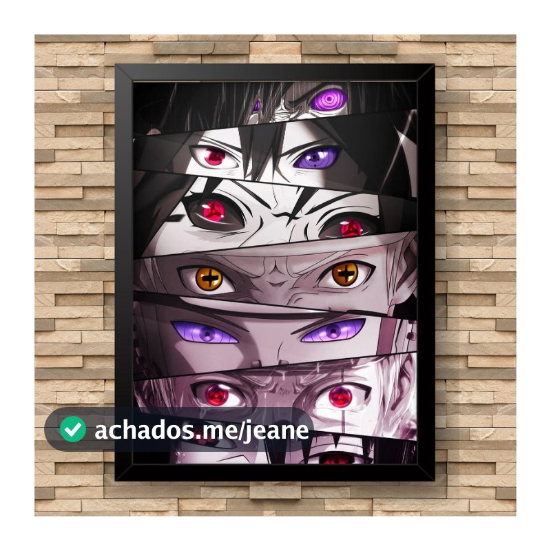 NARUTO - Quadros de séries, filmes, e animes - Quadro parede & decoração - Presente - #A036