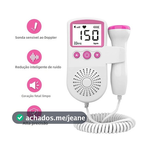 Monitor Fetal Doppler Ultrassom Ouvir Batimentos Bebe