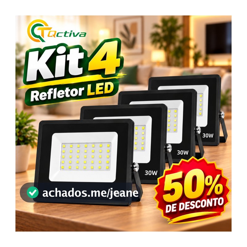 Refletor LED 200W Super Potente 6500K Branco Frio IP66 110-265V para Área Externa Jardim Garagem