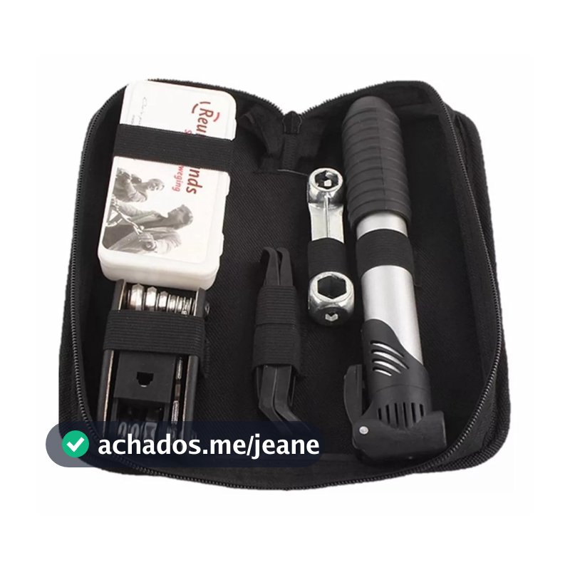 Kit de Ferramentas para Bicicleta - Reparo de Pneu, Bomba de Ar e Bolsa para o Quadro