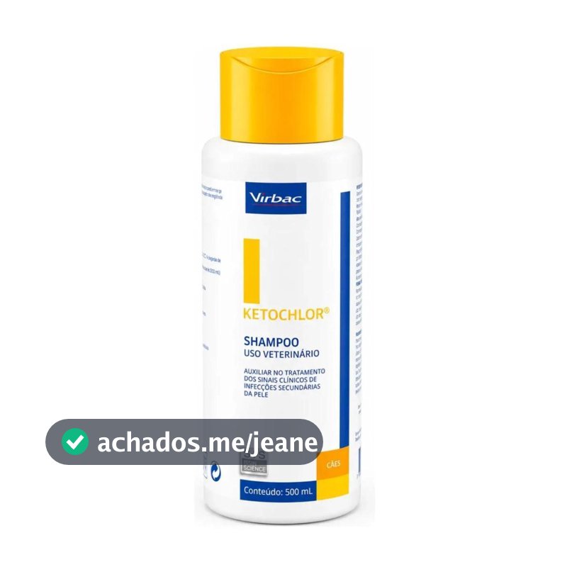 Shampoo Ketochlor Virbac 500ml Dermatológico Cães