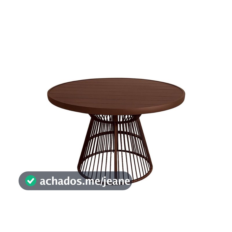 Mesa  Laguna Redonda Café 80cm Alumínio Resistente ao Tempo com Proteção Uv e Pintura Eletrostática