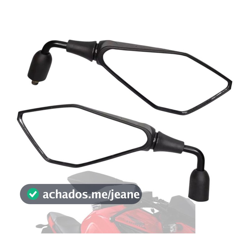 Par Retrovisor Kawasaki Z400 Haste Curta 90 Graus Rebaixado Titan Fan 125 150 160 Xre 300 Twister Crosser Lander Fazer