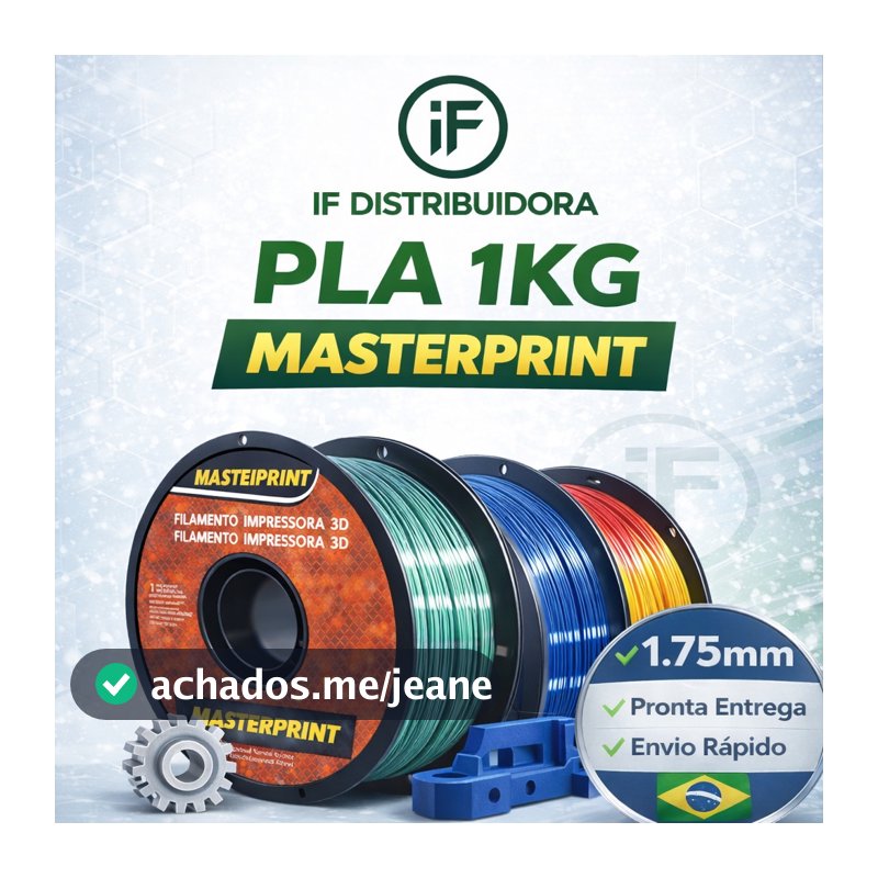Filamento PLA MasterPrint Premium 1Kg 1.75mm Alta Precisão | Várias Cores | Impressora 3D