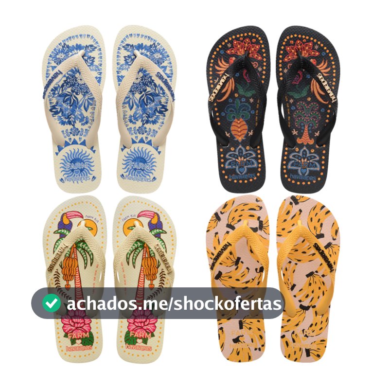 Kit 2 Pares Chinelo Havaianas Farm Tropical Vibes Promoção