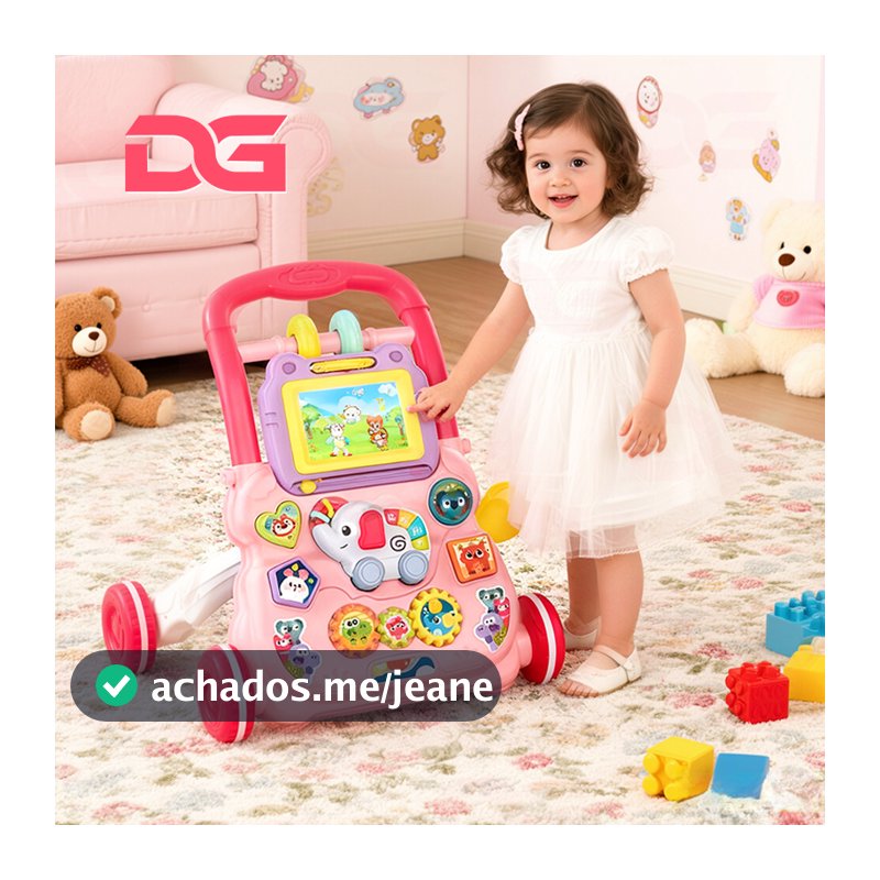 Andador Infantil Empurrador Infantil Educativo Musical Empurrador Quadro Magico Educativo Bebê P20