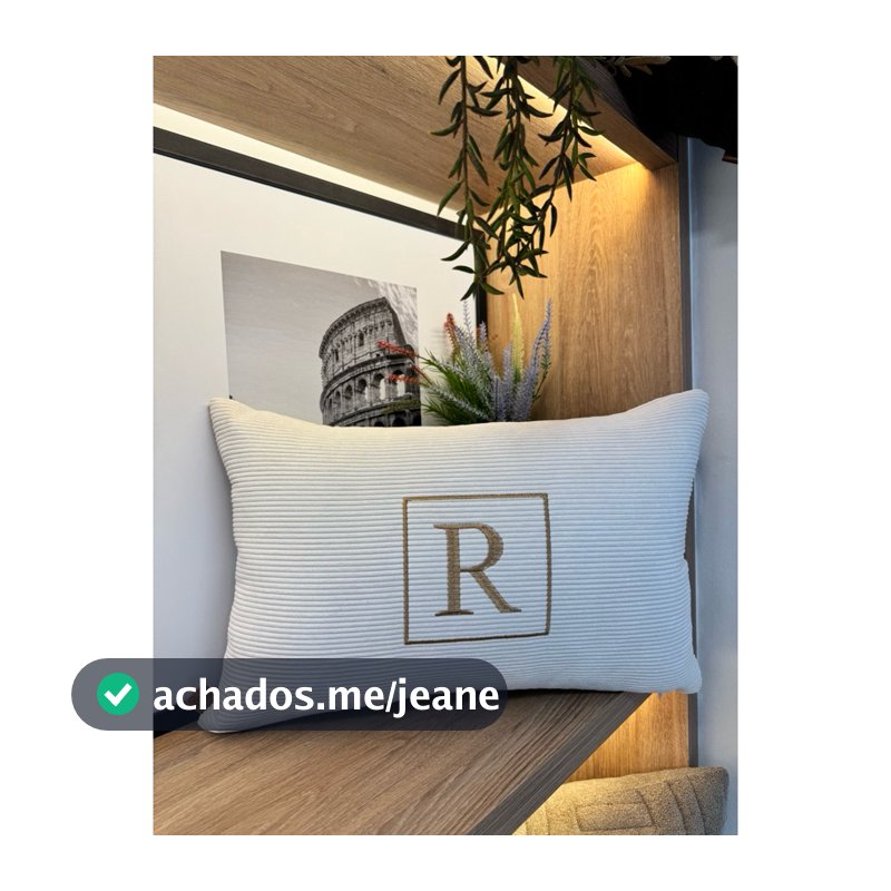 Almofada Rineira 50x30 Bordada Personalizada com Enchimento