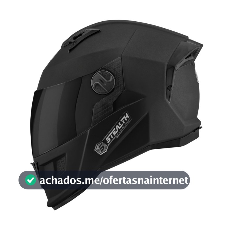 Capacete Moto Stealth Solid Pro Tork Motoqueiro Viseira Fumê