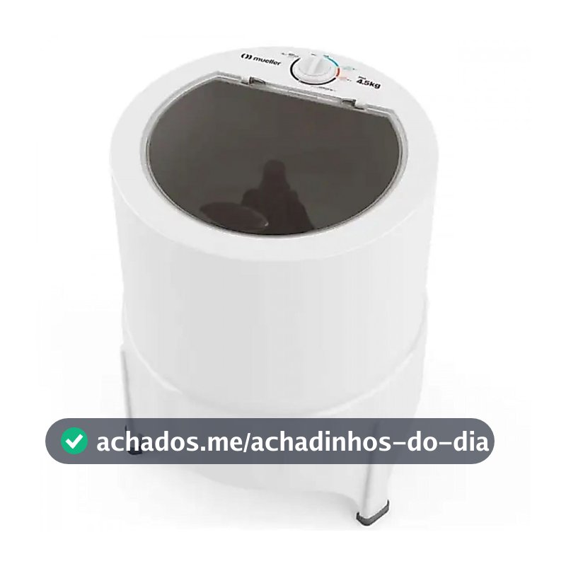 Lavadora Semiautomática Mueller Plus 4.5 KG Timer Superior 3 Programas Agitador Eficiente