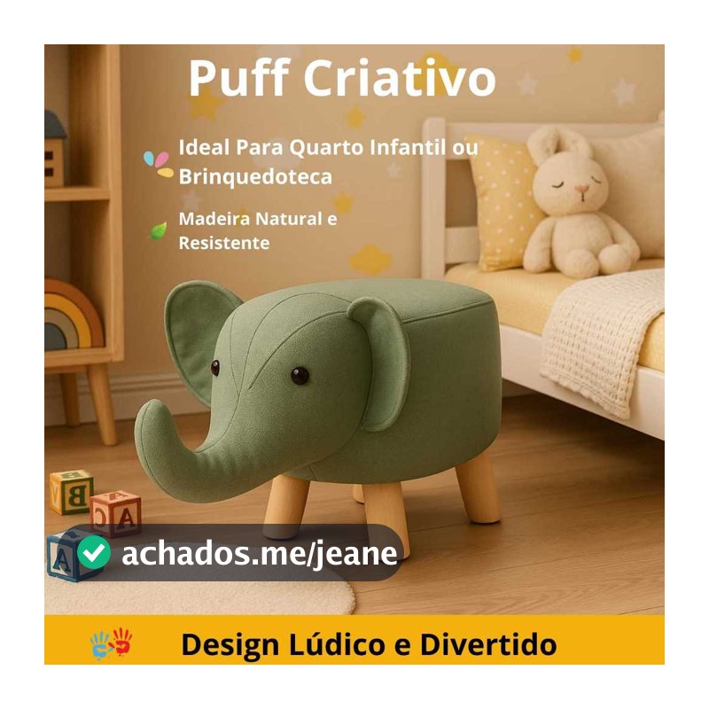 Banqueta Infantil Animal Criativo Quarto Brinquedoteca Puff