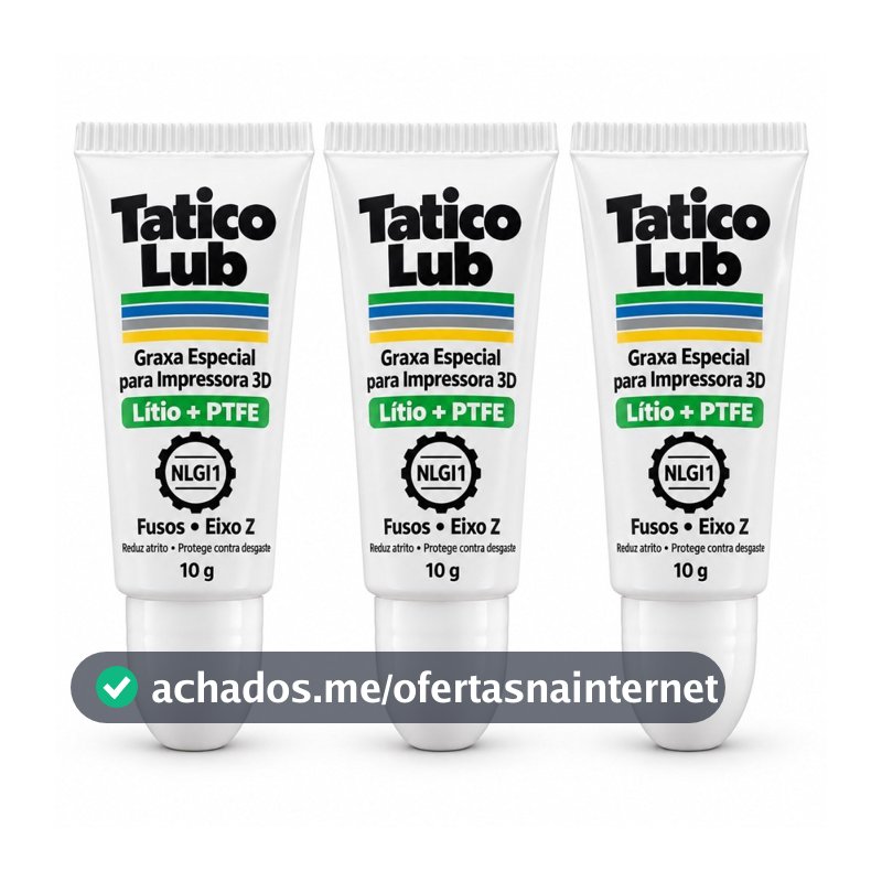 Kit 3 Graxa Lubrificante para Impressora 3D Lítio + PTFE BAMBULAB CREALITY PRUSA ANYCUBIC A1 KOBRAX OUTRAS IMPRESSORAS 3