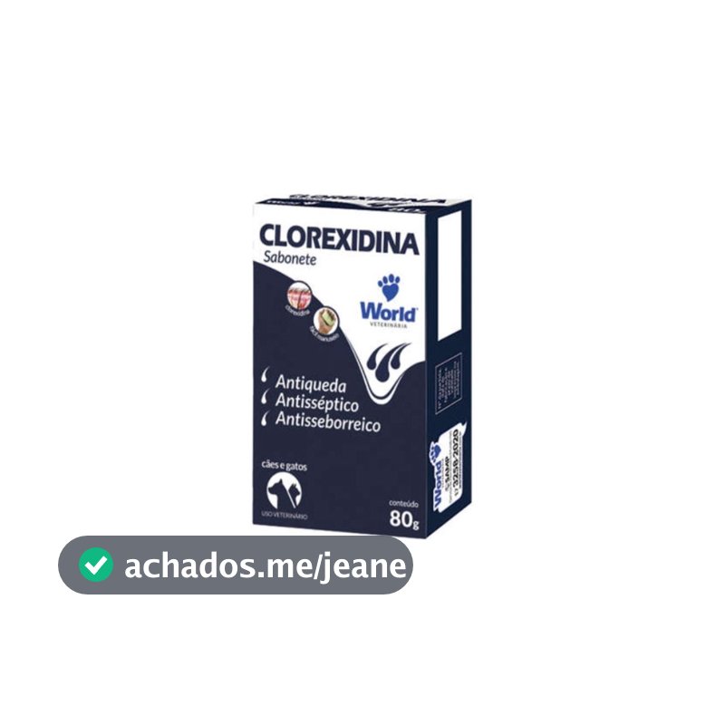 Sabonete de Clorexidina Dugs Para Cães e Gatos World