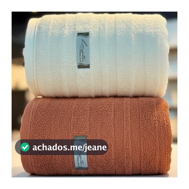 Kit/Jogo 2 Toalhas de Banho Grande 100% Algodão Grossa Super Luxo Premium Macia Alta Absorção