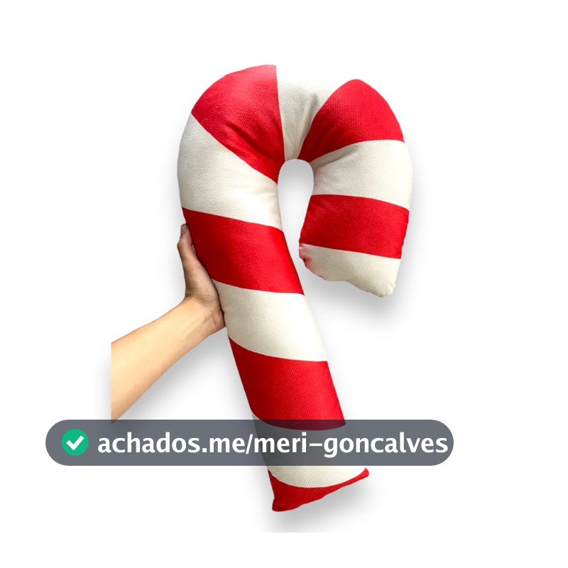 Almofada 3D Candy Canes Bengala Natalina Natal