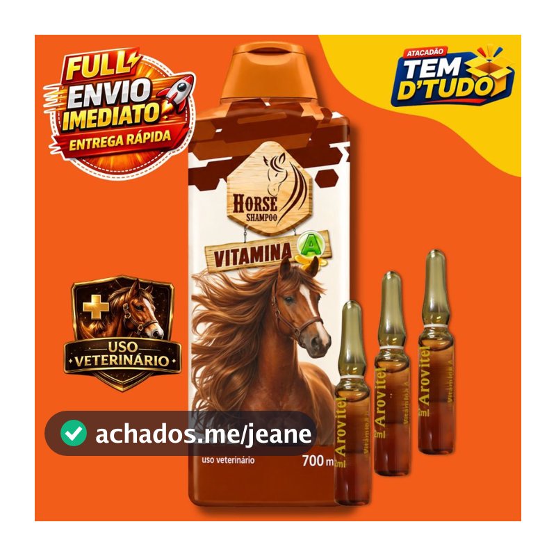 Shampoo Good Horse e Vitamina A Shampoo de Cavalo Envio Rápido Uso Veterinário