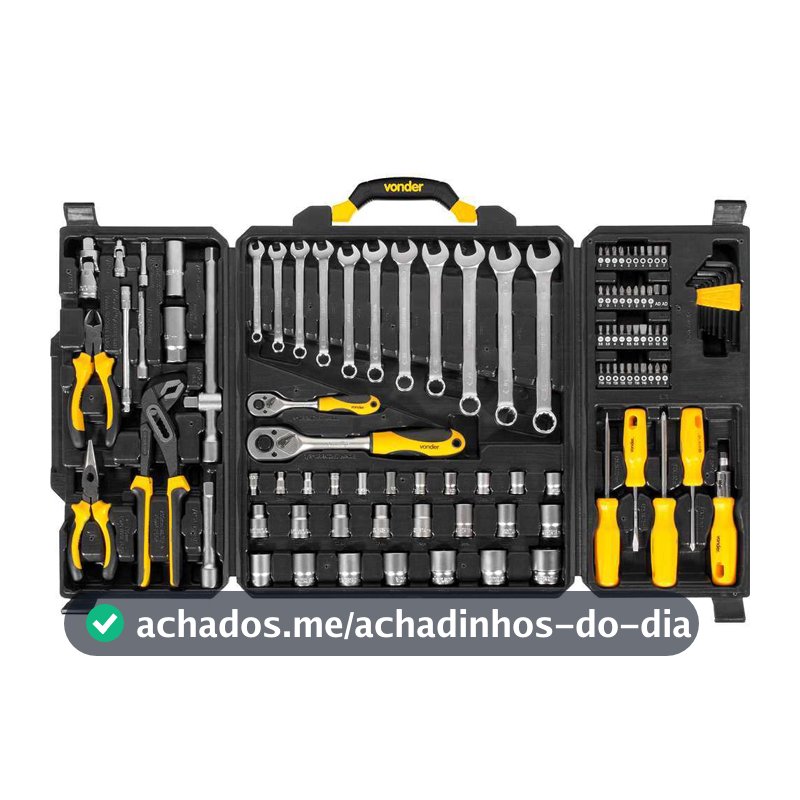 Jogo Ferramentas com 110 Peças Vonder