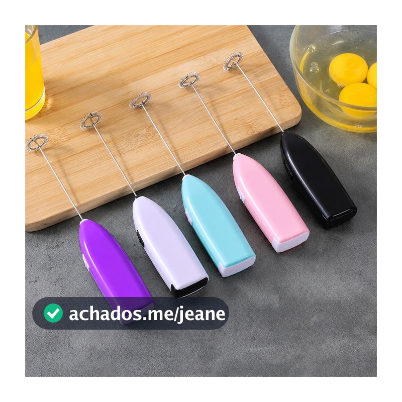 Mini Mixer Elétrico Inox Misturador Batedor Elétrico para Claras de Ovos Shake Bebidas Envio Imediato Mixer Portatil