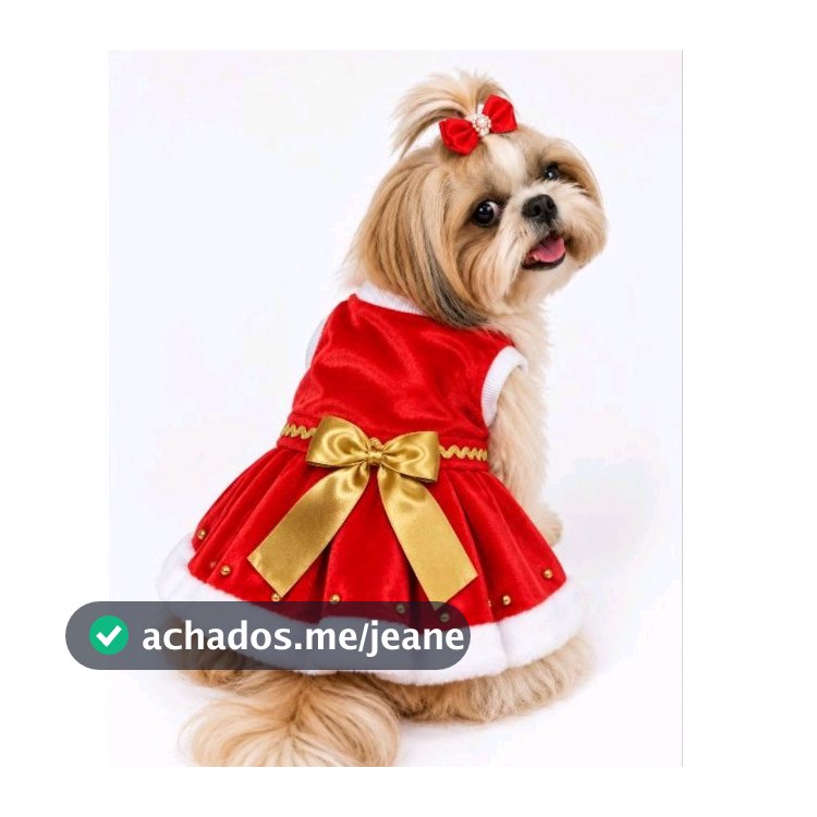 Vestido de Natal Mamãe Noel para Cachorro e Gato – Fantasia Pet elegante e confortável Roupa de natal para pet