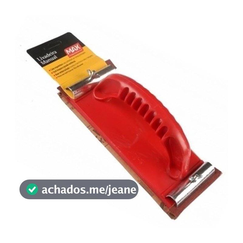 Lixadeira Manual De Pvc Com Lixa 8x22cm Max