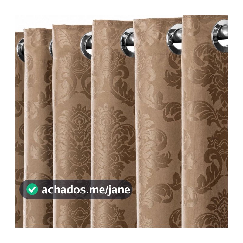 Cortina Jacquard Sala E Quarto 2,70 x 1,70 (L x A) para Janela
