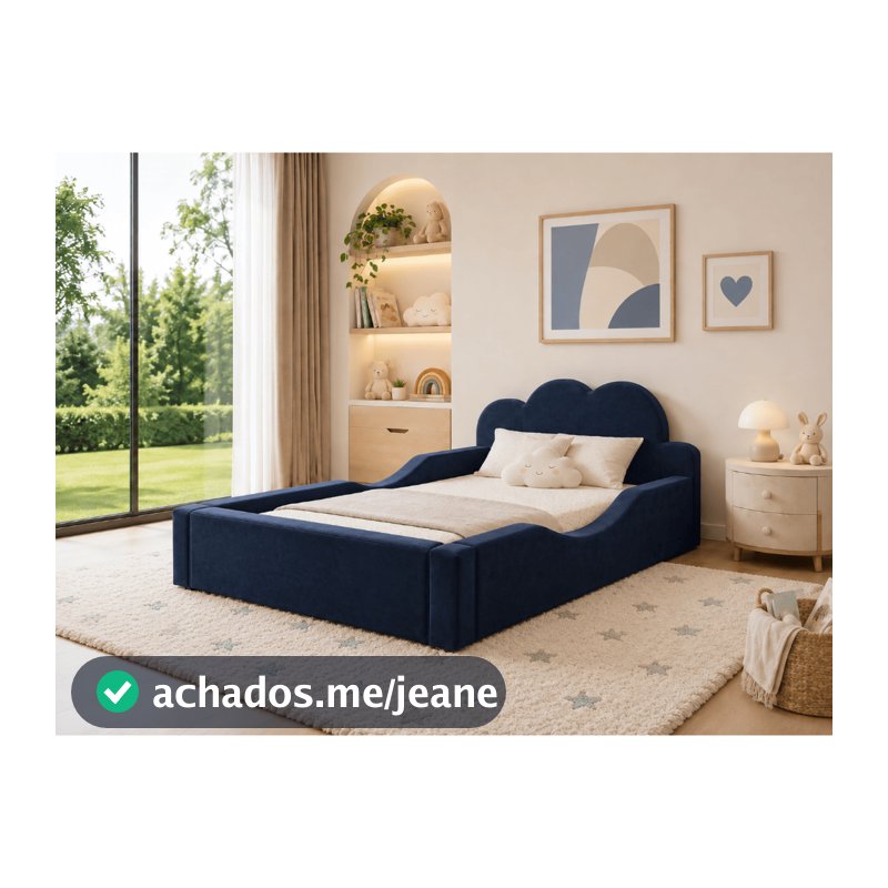 Mini Cama Infantil Montessoriana Pompom Espuma D26 Soft Proteção Lateral Bege Rosa Azul Com Colchão