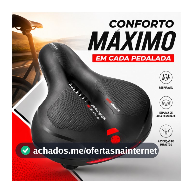 Banco de Bicicleta Confortável com Molas Adesivo Refletivo de Segurança Confortável Banco de Bike Selim