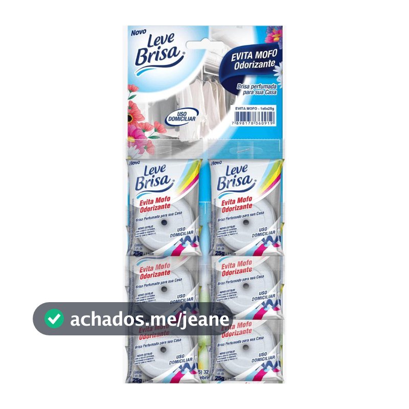 Kit 6 Unidades Pedra Evita Mofo Leve Brisa 25g