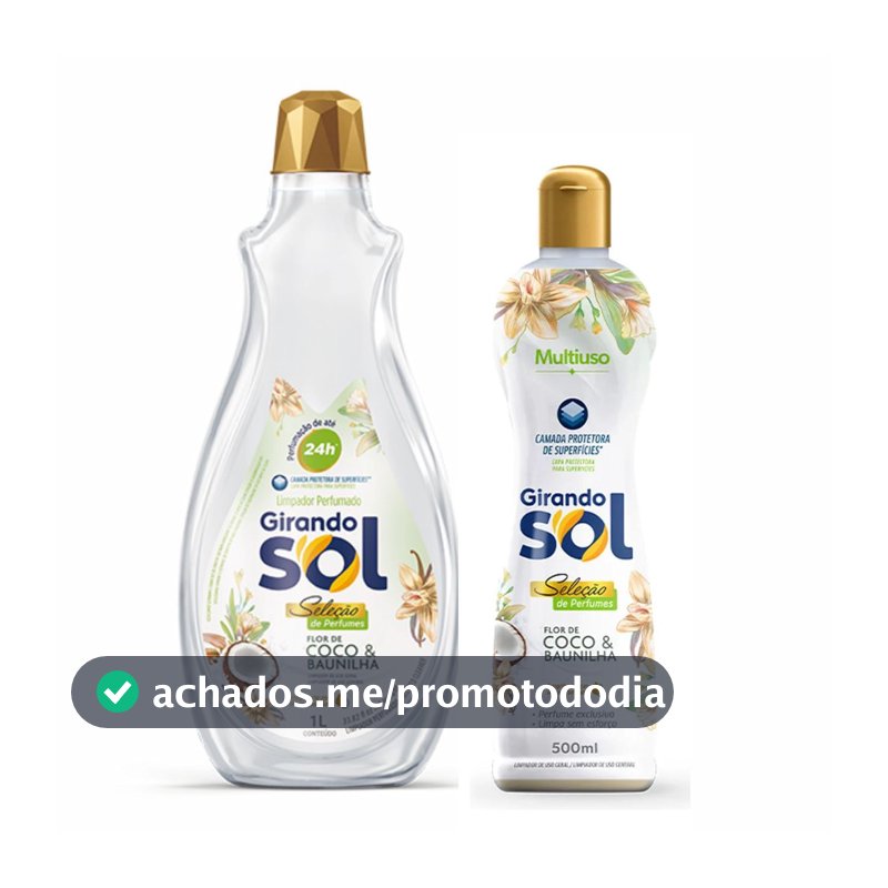 Limpador Fragrância Coco e Baunilha Multiuso 5 em 1 | Limpeza Completa do Banheiro a Cozinha | - Girando Sol