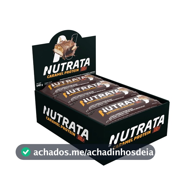Barra de Proteína Caramel Protein 45g Display C/12 Un - Nutrata