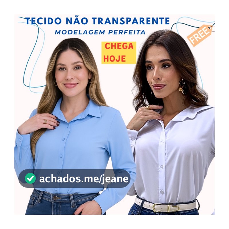 Camisa Social Feminina Elegante Crepinho Premium Manga Longa Gola Colarinho Chic Trabalho M G GG