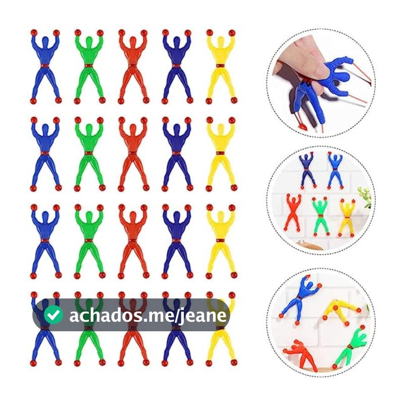 10/20/30 Peças Figuras Coloridas De Alpinistas De Parede Pegajosas-Novidades , Viscosas E De Borracha-Presente Divertido