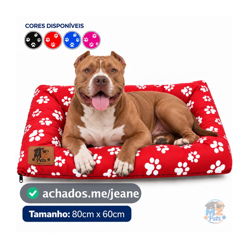 Cama Pet Grande Porte Para Cães e Gatos Colchonete Pet 80x60 Com Zíper Colchonete Confortável Lavável