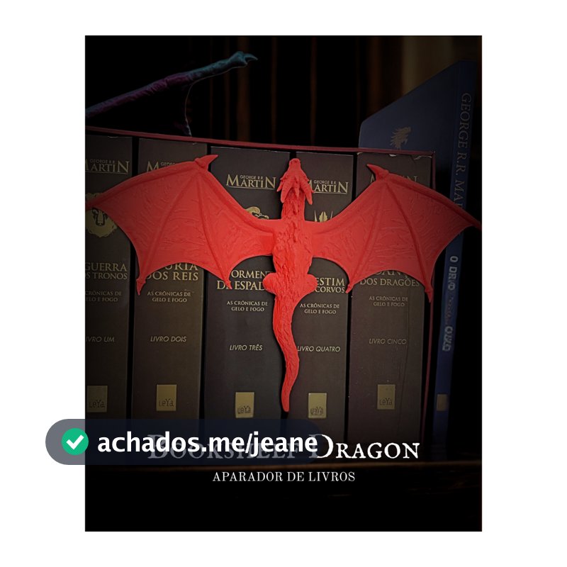 Bookshelf Dragon — Aparador de Livros | Geek | Decoração de Prateleira e Estante