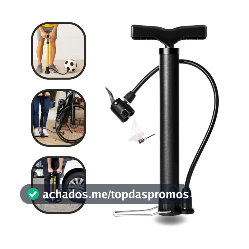 Bomba De Ar Encher Pneu Bicicleta Bola Moto Piscina Balão Forte Compacta e Leve