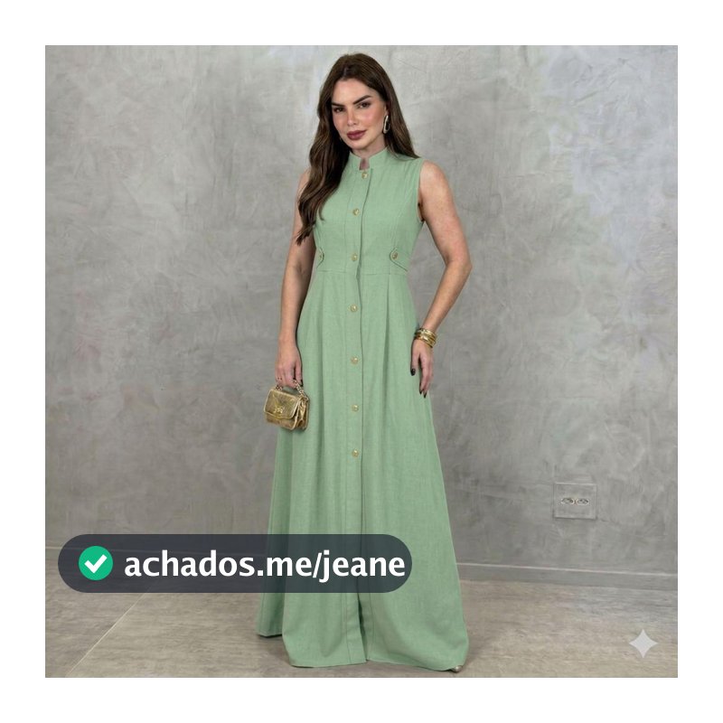 Vestido Longo Feminino Regata Elegante Com Botões, Modesta alfaiataria Moda Evangelica, Festa