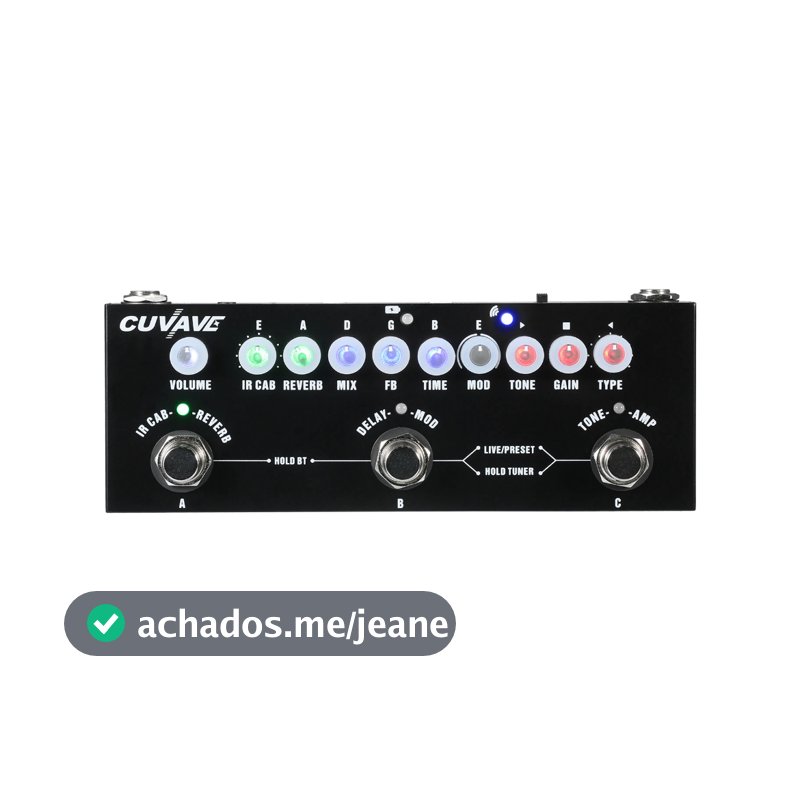 Pedal de efeito combinado para guitarra elétrica multifuncional e portátil CUVAVE CUBE BABY Reprodução de música sem fio