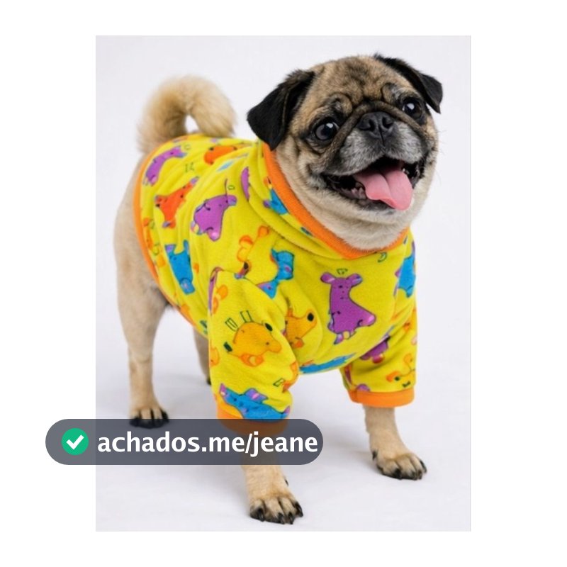 Roupa Pet Soft para Cachorro com Touca e Manga | Pijama de Inverno Roupa para Cachorro Pequeno Yorkshire, Shih Tzu e Pug