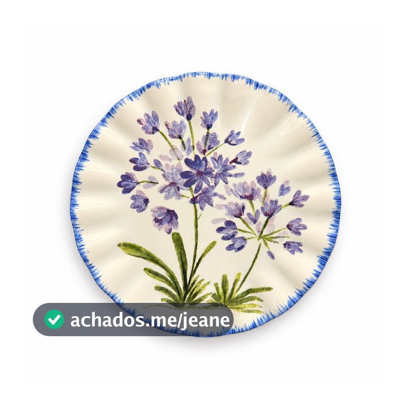 Prato de Sobremesa em Cerâmica Decorado – Mesa Posta, Parede Decorativa, Cozinha e Presente