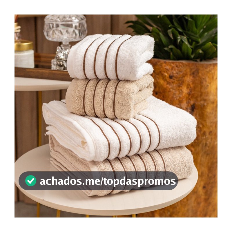 Jogo Toalhas De Banho Super Luxo 4 Peças 100% Algodão Casal Gigante Alta Absorção Toalha Felpuda